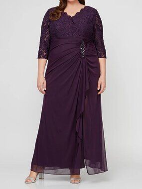 Alex Evenings Eggplant Formal Evening Gown – Worn Once